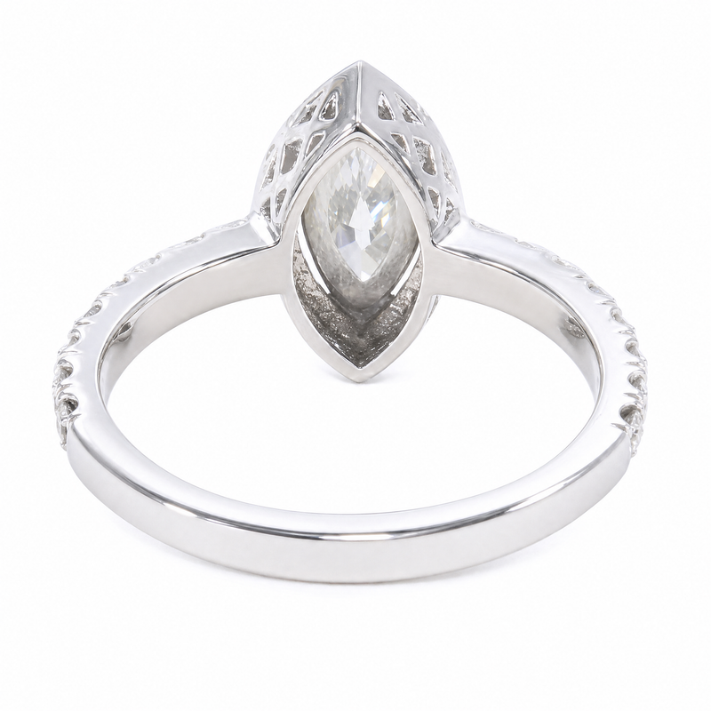Marquise Halo Diamond Engagement Ring 43566
