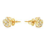 Heart Shape Cluster Diamond Stud Earrings  71115