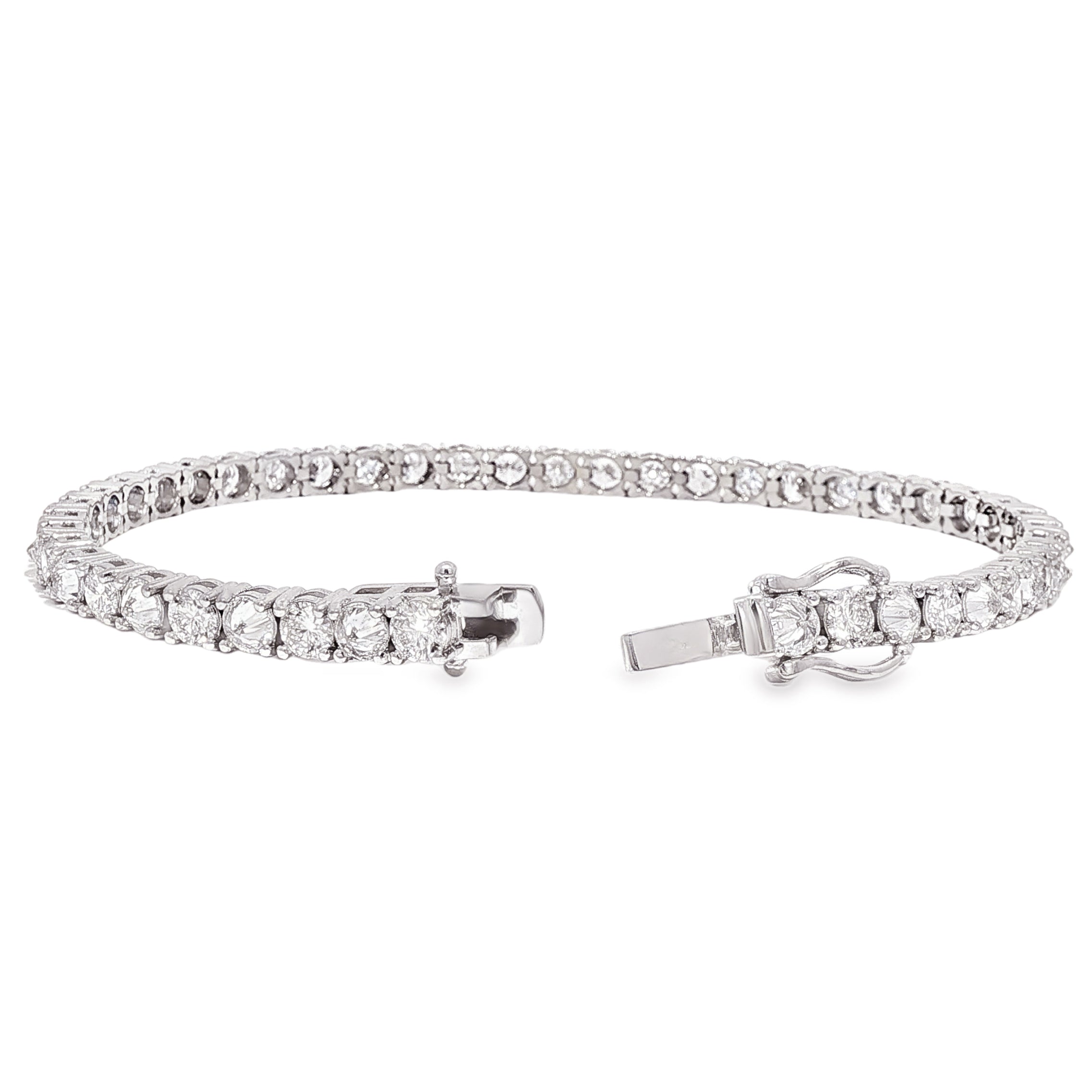 Alternating Upside Down Diamond Tennis Bracelet 71054 | TraxNYC