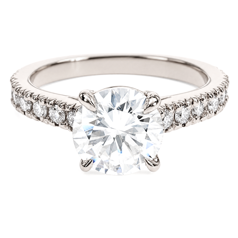 Classic Round Engagement Diamond Ring 65076