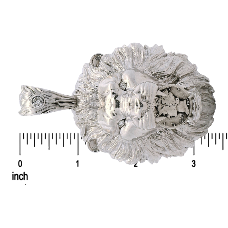 Limited Edition U.S. Government Silver Lion Pendant Set 70964