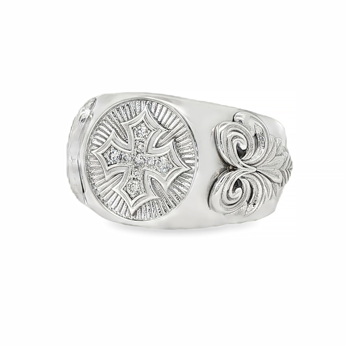 925 Silver Cross Ring 70894 | TraxNYC