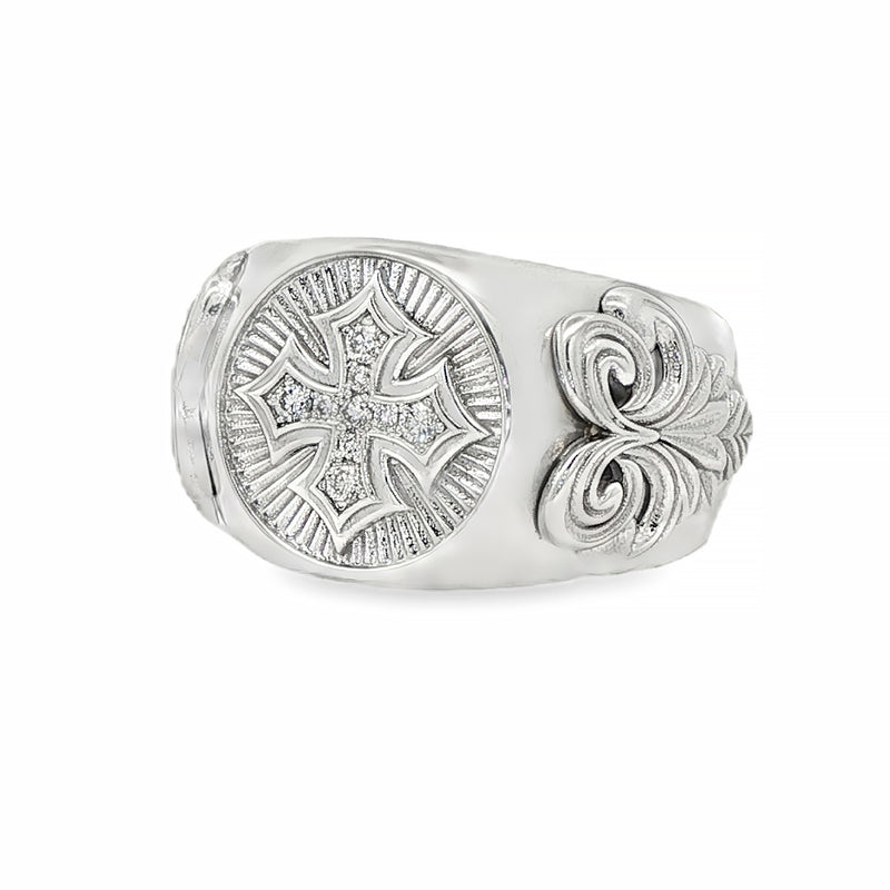 .925 Silver Cross Ring, photo 4 of 6