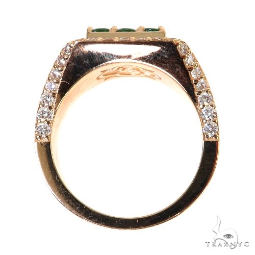 14K Gold 3x3 Emerald Diamond Ring, photo 5 of 6
