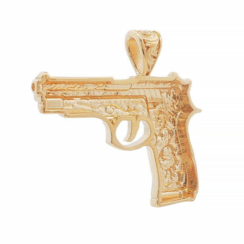 14K Floral Pistol Pendant 71176