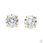4 Ct each Diamond Stud Earrings 70865 - Image 1