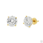 4 Ct each Diamond Stud Earrings 70865 - Image 3