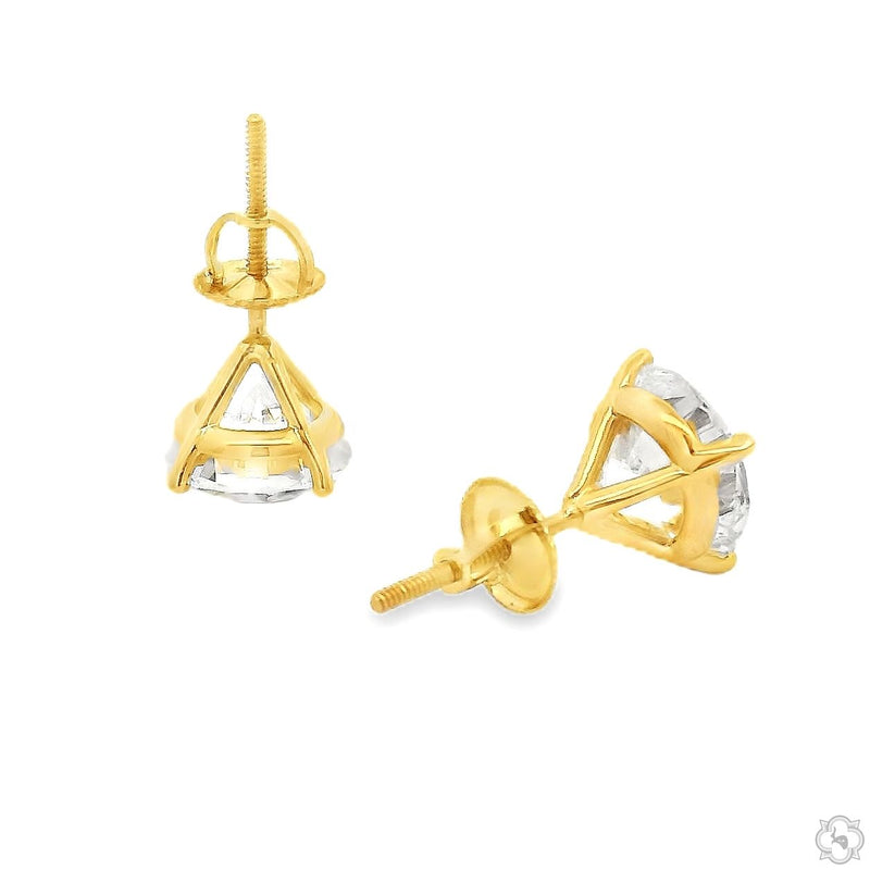 14K Gold 8 Ctw Round-Cut Diamond Studs (Lab), photo 5 of 7