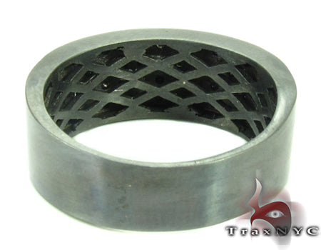 14K Gold 4 Row Black Diamond Ring, photo 6 of 6