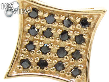14K Gold 4 Row Round Black Diamonds, photo 3 of 5