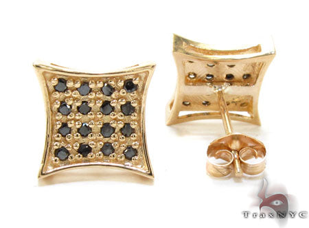 14K Gold 4 Row Round Black Diamonds, photo 4 of 5