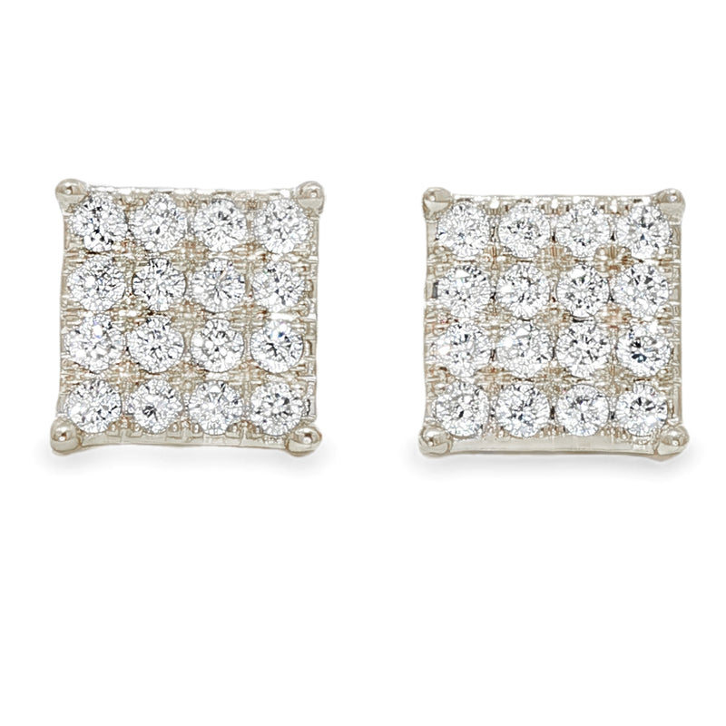Square Cluster Diamond Studs 40534