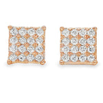 Square Cluster Diamond Studs 40534