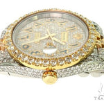 41mm Mens Two Tone 18K Yellow Gold and Stainless Steel  Fully Iced Pave Diamond DateJust Rolex Watch 66098 - Image 3