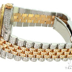 41mm Mens Two Tone 18K Yellow Gold and Stainless Steel  Fully Iced Pave Diamond DateJust Rolex Watch 66098 - Image 6