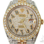 41mm Mens Two Tone 18K Yellow Gold and Stainless Steel  Fully Iced Pave Diamond DateJust Rolex Watch 66098 - Image 1