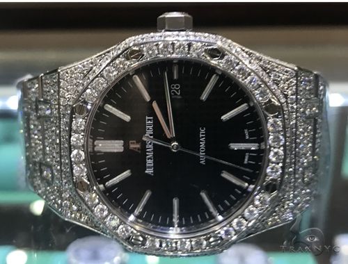 41mm Royal Oak Audemars Piguet Diamond Stainless Steel Watch 63891 - Image 2