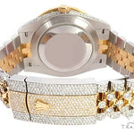 41mm Two Tone Fully Iced Out Rolex Datejust Watch Jubilee Band 65022 - Image 9