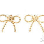 18k Yellow Gold Ribbon Earrings 44609 - Image 1 [FILE:44609_image_01_b5549d09.jpg]