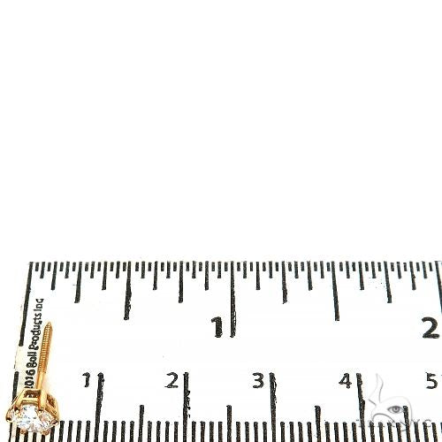 14K Gold Prong Diamond Stud Earrings, photo 4 of 4