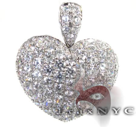 Iced Heart Pendant 4596 - Image 2