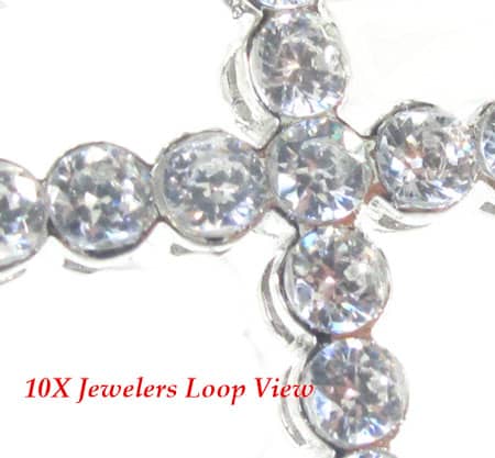 Iced Bezel Cross Crucifix 4882 - Image 3