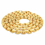 14K Yellow Gold Solid Round Box Link Chain 27 Inches 6.4mm 70895
