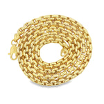 14K Yellow Gold Solid Round Box Link Chain 22.5 Inches 4.5mm 70897