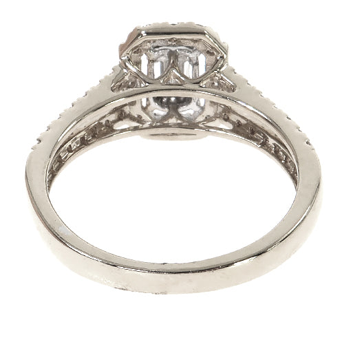 Baguette Diamond Engagement Ring in 14K gold, view 5