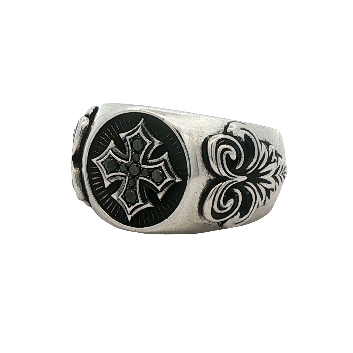 925 Silver Antique Cross Ring 70893 | TraxNYC