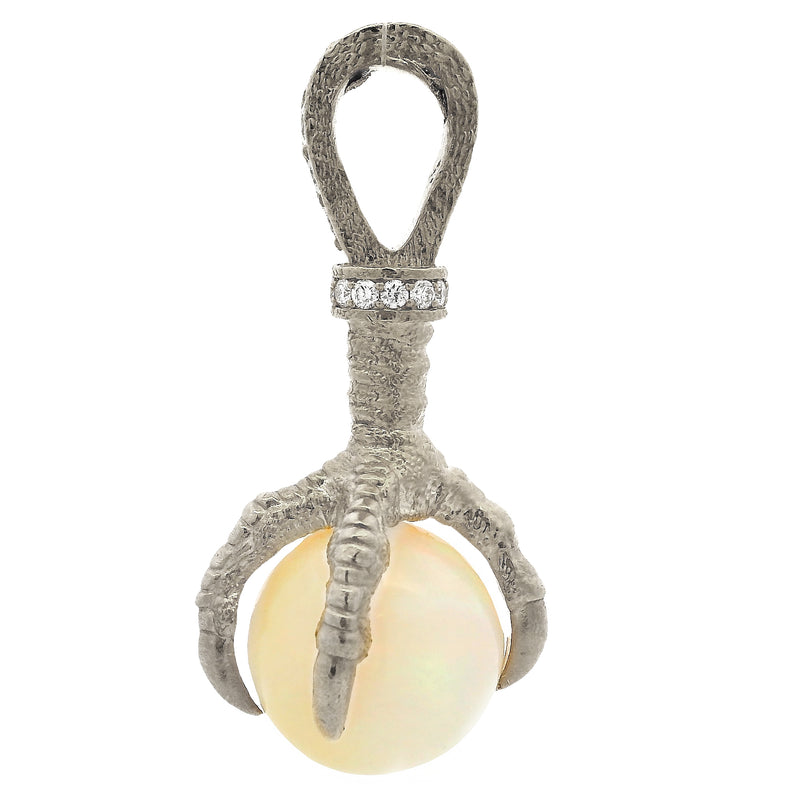 Silver Eagle Claw Opal Pendant, view 7