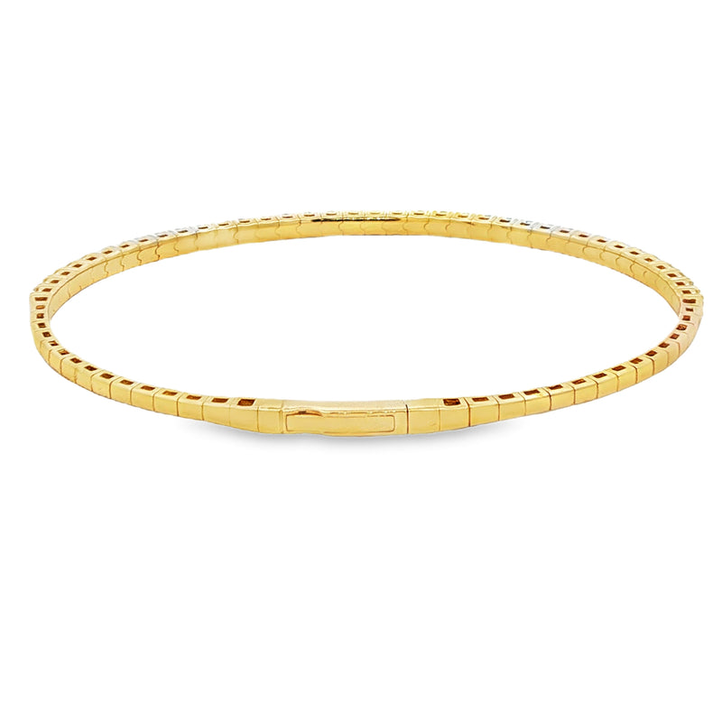 14K Gold Flexible Diamond Bangle Bracelet, photo 5 of 7