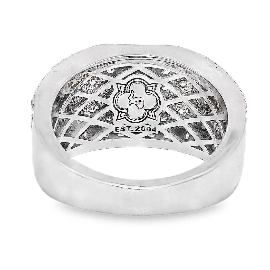Silver Vault Lab Diamond Ring – 71149 | TraxNYC