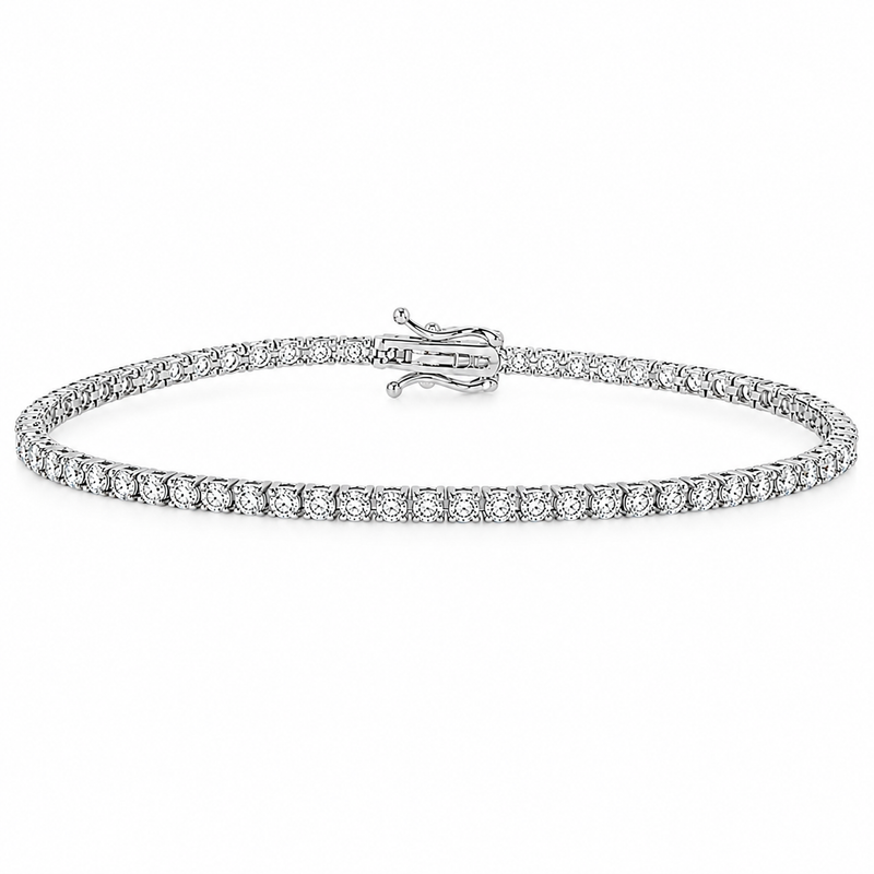 4 Pt natural diamond tennis bracelet – view 1 of 10, TraxNYC item 71683