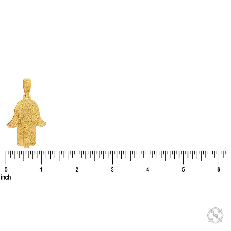 Gold Hamsa Pendant, view 5