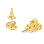 Heart Shape Cluster Diamond Stud Earrings  71115