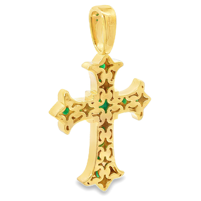 Imperial Emerald Cross Pendant Medium 71190