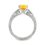 Diamond Citrine Gemstone Ring 44514