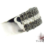 5 Row Black and White Color Diamond Ring 31242 - Image 4
