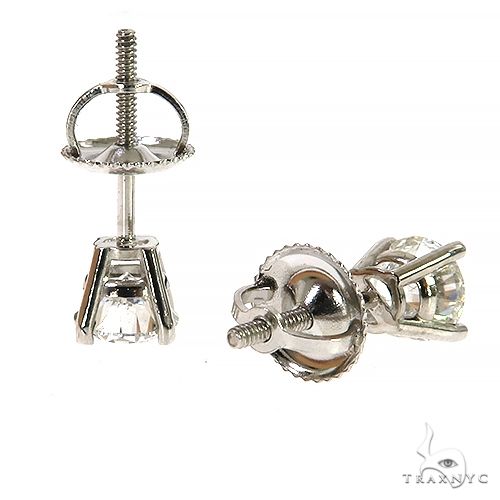 14K Gold 1 Ctw Round-Cut Diamond Studs (Lab), photo 3 of 4