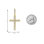 14K Gold Diamond Cross Pendant 65952