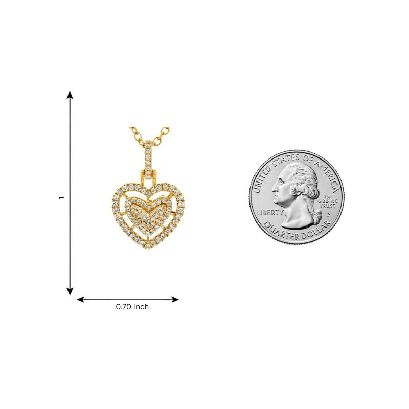 Heart Shape Diamond Necklace 70289