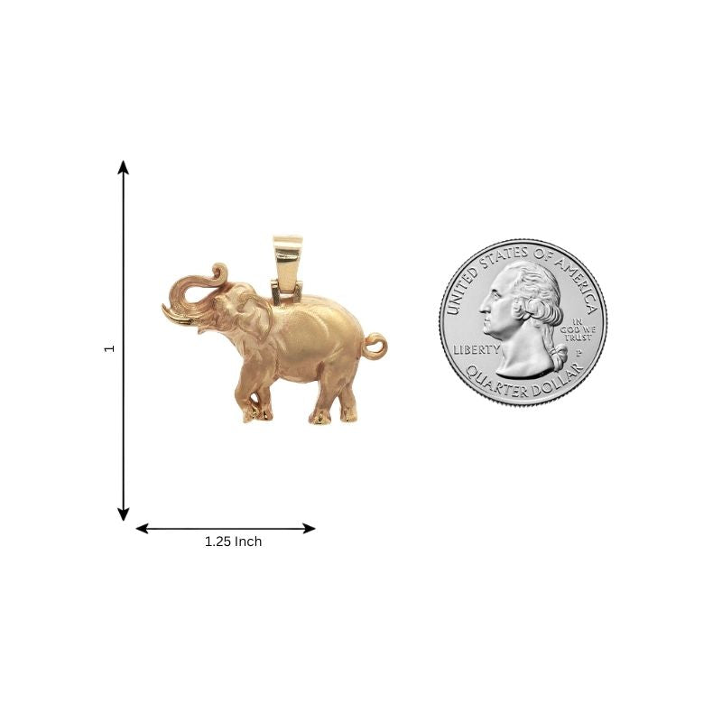 10K Gold Lucky Elephant Pendant, photo 7 of 7