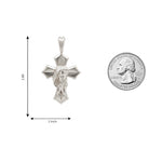 .925 Silver Praying Virgin Mary Cross Pendant 71202