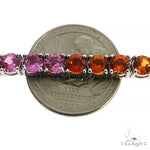 50 Pt Rainbow Sapphire Tennis Bracelet 68276 - Image 4