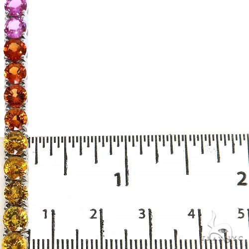 50 Pt Rainbow Sapphire Tennis Bracelet 68276 | TraxNYC