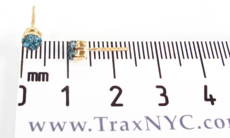 Ocean Blue Flower Earrings 5349 - Image 4