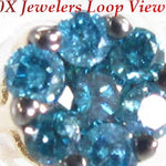 Ocean Blue Flower Earrings 5349 - Image 2