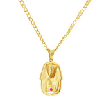 Small Pharaoh Pendant & Cuban Chain Set 56886