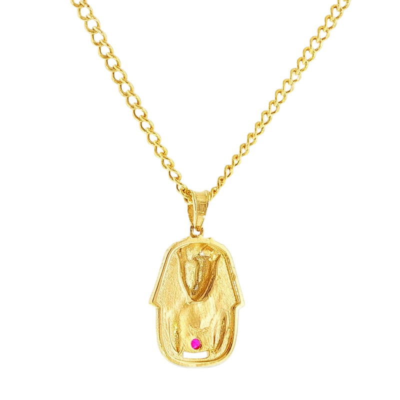 Small Pharaoh Pendant & Cuban Chain Set 56886